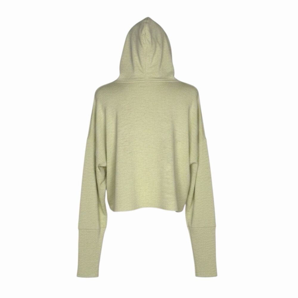 Nike Dri Fit Womens Luxe Yoga Limelight Hoodie Top Shirt Crop Green S - Picture 3 of 6